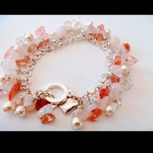 Chaps  pink multi beaded bracelet